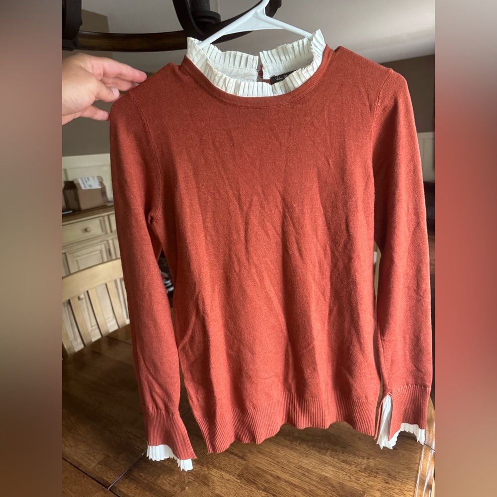 Rust Orange Women's Crew Neck Sweater